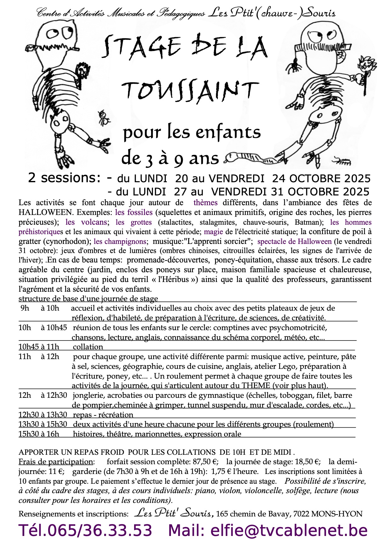 stage d'automne 2025