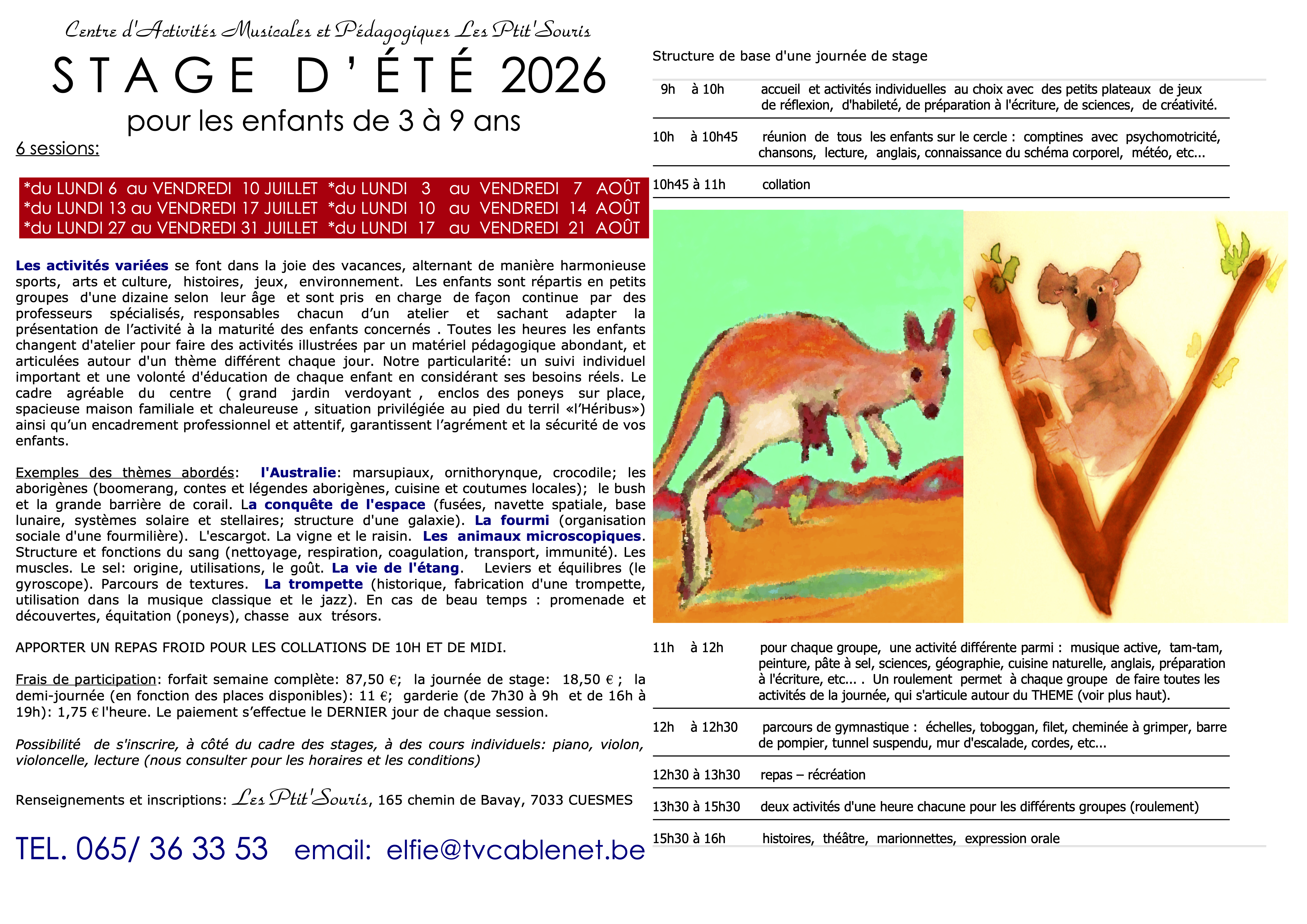 Stage d'été 2026